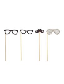 Glasses or Mustache on a Stick-Asst-4 pcs