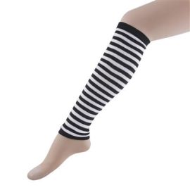 Legwarmers-Blk/Wht-17.7"