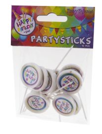 Happy Birthday Party Picks-12 pcs (Out of stock, contact us to preorder)