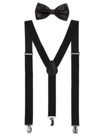 Suspenders & Bow Tie-Blk