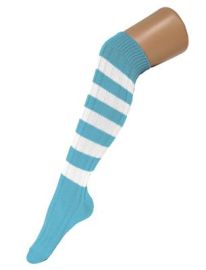 Socks-Striped-Lt. Blu/Wht-23.6"