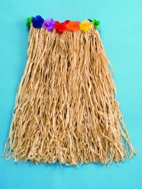 Skirt-Raffia w/Flowers-Natural-22x20"-Child COMING SOON