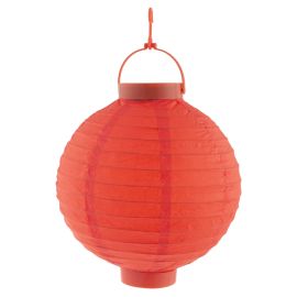 Lantern-Hook & LED Light-Red-8"