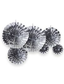 Fans-Silver-set of 6