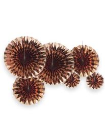 Fans-Rose Gold-set of 6 (3 sizes)