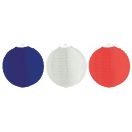 Lantern-Nylon-Blu/Wht/Red-11.8"-3 pcs