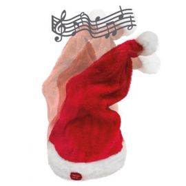 Hat-Santa w/Light/Sound/Move-15.8"