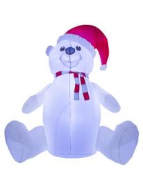 Inflatable Holiday Polar Bear w/Light-6 ft