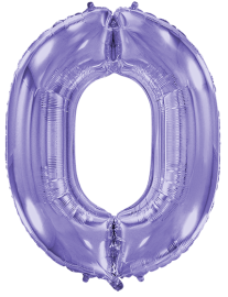 Balloon-Foil-FM-Number 0-40"-Lilac