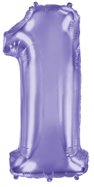 Balloon-Foil-FM-Number 1-40"-Lilac