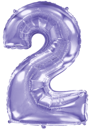 Balloon-Foil-FM-Number 2-40"-Lilac