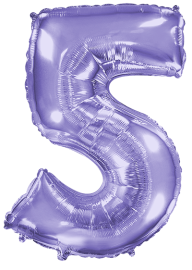 Balloon-Foil-FM-Number 5-40"-Lilac