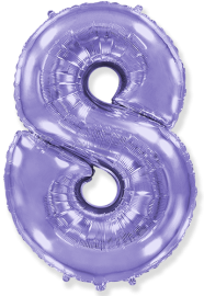 Balloon-Foil-FM-Number 8-40"-Lilac
