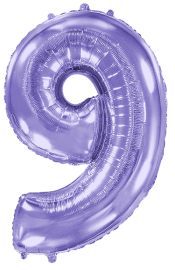 Balloon-Foil-FM-Number 9-40"-Lilac