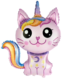 Balloon-Foil-FM-Caticorn Fuchsia-35"x 29"