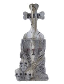 Décor-Tombstone-RIP w/Cross-42"x18"