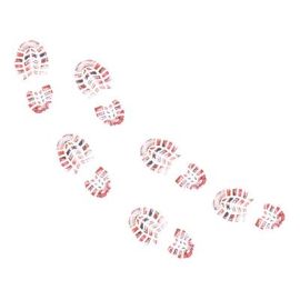 Bloody Shoe Prints-3 pr