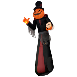 Inflatable Pumpkin Ghost w/Light-12 ft