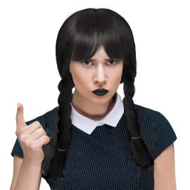 Wig-Braid Ponytail w/Bangs-Blk