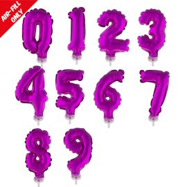 Balloon-Foil-Cake Topper-Number 5"-Pink