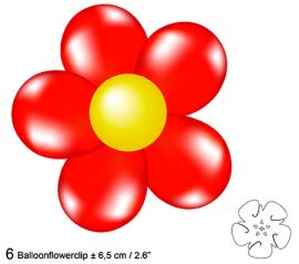 Balloon-Accessory-Flower Base-6 pcs 