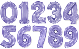 Balloon-Foil-FM-Number 40"-Lilac