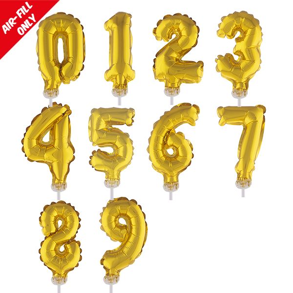 Funny Fashion - Balloons Balloon-Foil-Cake Topper-Number 5