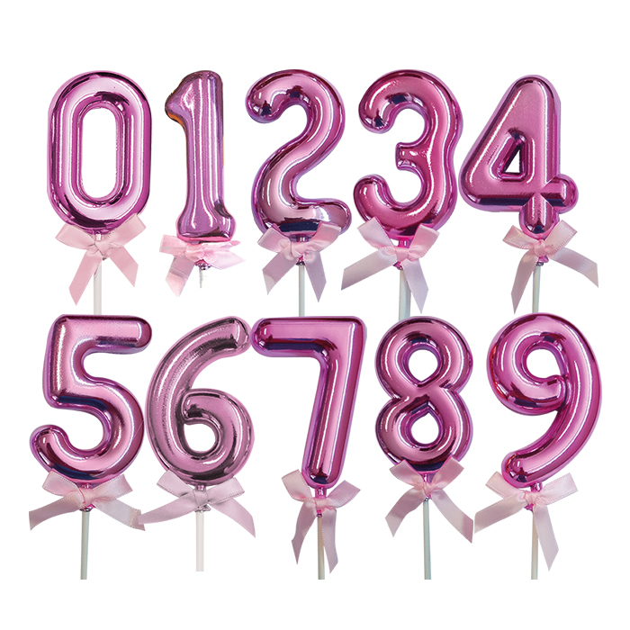 Cake Topper Number Pink
